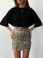 SEQUIN LEOPARD SKIRT